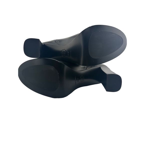 Alexander‎ McQueen Eyelet Black Leather Platform Heeled Boots EU 41.5 Unisex - Picture 5 of 15